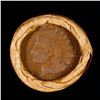 Image 3 : Mixed small cents 1c orig shotgun roll, 1917-d Wheat Cent, 1887 Indian Cent other end, Brinks Wrappe