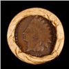 Image 3 : Mixed small cents 1c orig shotgun roll, 1918-d Wheat Cent, 1888 Indian Cent other end, Brinks Wrappe