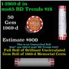 Image 1 : Shotgun Lincoln 1c roll, 1969-d 50 pcs Bank Wrapper.