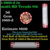 Image 1 : Shotgun Lincoln 1c roll, 1960-d 50 pcs Bank Wrapper.