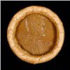 Image 2 : Mixed small cents 1c orig shotgun roll, 1919-s Wheat Cent, 1863 Indian Cent other end, Brinks Wrappe