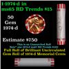 Image 1 : Shotgun Lincoln 1c roll, 1974-d 50 pcs Bank Wrapper.