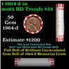 Image 1 : Shotgun Lincoln 1c roll, 1964-d 50 pcs Bank Wrapper.