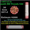 Image 1 : Shotgun Lincoln 1c roll, 1977-d 50 pcs Bank Wrapper.
