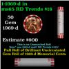 Image 1 : Shotgun Lincoln 1c roll, 1969-d 50 pcs Bank Wrapper.