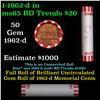 Image 1 : Shotgun Lincoln 1c roll, 1962-d 50 pcs Bank Wrapper.