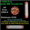 Image 1 : Shotgun Lincoln 1c roll, 1980-d 50 pcs Bank Wrapper.