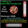 Image 1 : Shotgun Lincoln 1c roll, 1959-p 50 pcs Bank Wrapper.