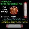 Image 1 : Shotgun Lincoln 1c roll, 1964-p 50 pcs Bank Wrapper.