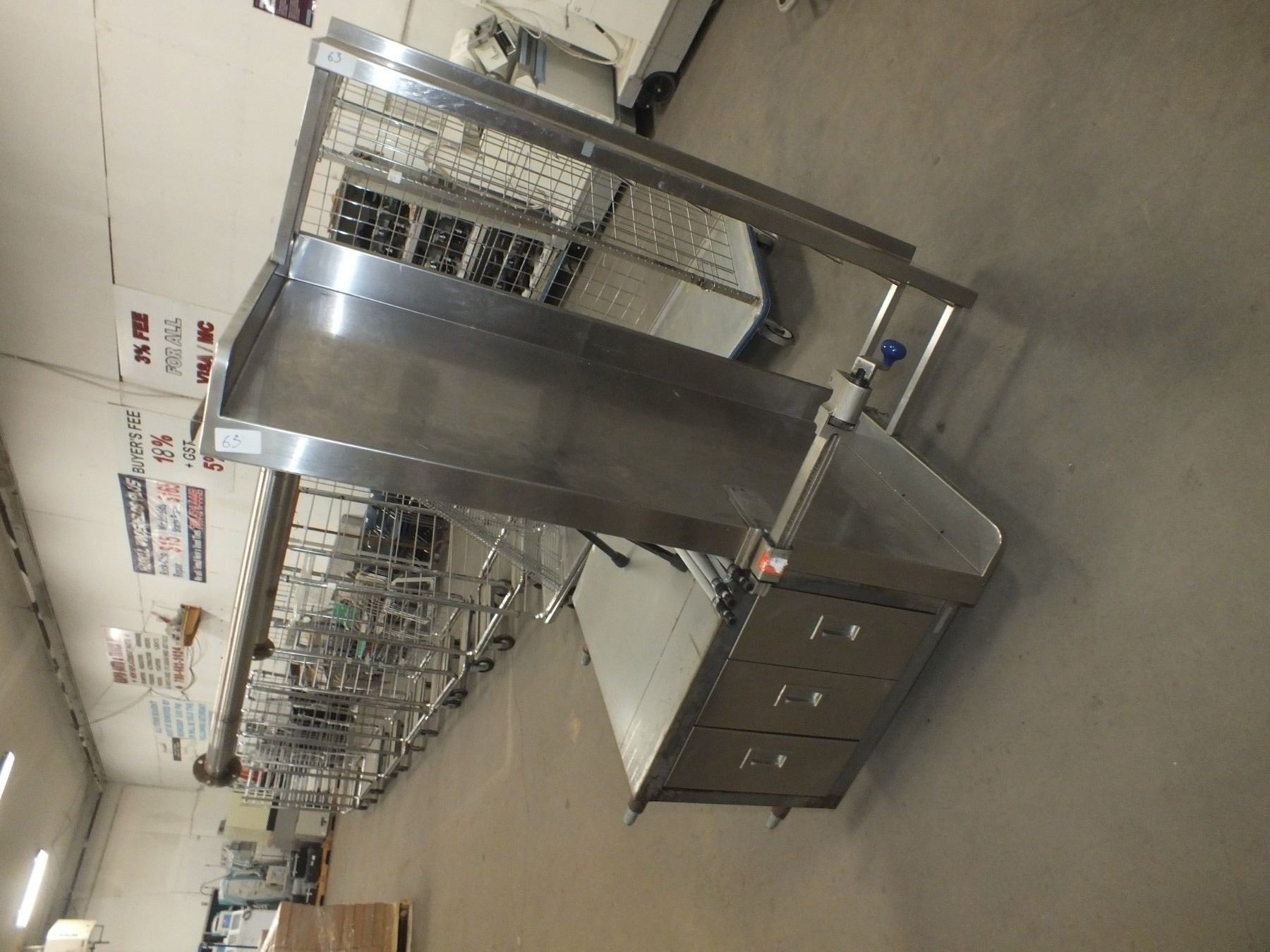 Stainless Steel Prep Table w/ 3 Drawers & Can Opener