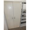 Image 1 : 2 Door Metal Storage Cabinet w/ Key