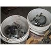 Image 2 : Mixed Pallet Of Caster Wheels, Large Clevis's, Pins