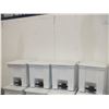 Image 1 : 4 White Garbage Cans