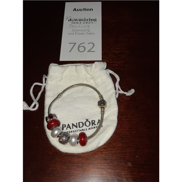 Pandora bracelet with charms cat a