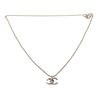 Image 1 : Chanel Silver CC Chain Necklace