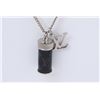 Image 2 : Louis Vuitton Silver-tone Black Monogram Eclipse Collier Necklace