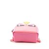 Image 3 : Fendi Monster Backpack Bag Charm Nylon with Leather and Fur Micro Pink