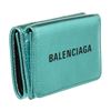 Image 2 : Balenciaga Blue Leather Logo Trifold Wallet