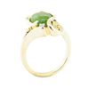 Image 4 : 0.05 ctw Diamond and Jade Ring - 14-24KT Yellow Gold