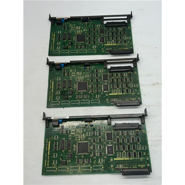 (3) Fanuc #A20B-8001-0290/04B Circuit Boards w/#A20B-2003-0050/01A Daughter Board