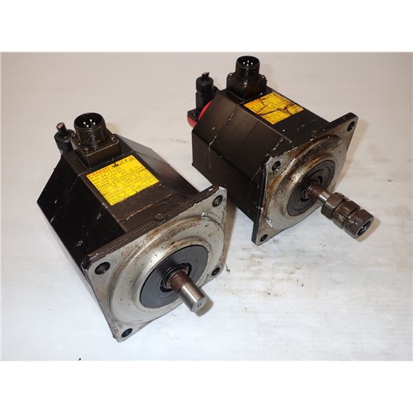 (2) Fanuc #A06B-0034-B075 B6/2000 AC Servo Motors