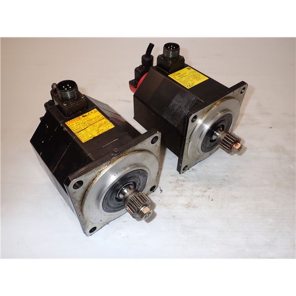 (2) Fanuc #A06B-0034-B575 B6/2000 AC Servo Motors