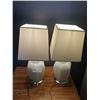 Image 1 : 2 x White Coloured Glass Lamps