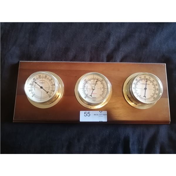 Sunbeam Vintage Barometer, Thermometer, and Hygrometer