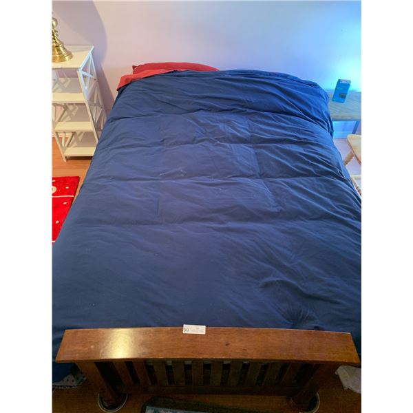 Wooden Double Bedframe and Mattress