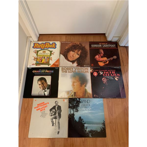 8 x Assorted Records - Includes Barbara Streisand, Bobby Vinton, and More!