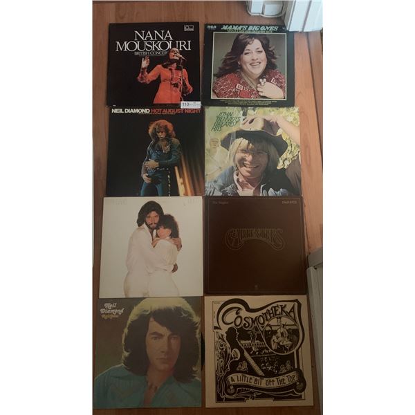 8 x Assorted Records - Includes Mama Cass, Neil Diamond, and More
