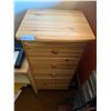 Image 1 : 5-Drawer Narrow Wooden Chest (36"H x 15.75"W x 13.5"D)