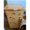 Image 1 : 5-Drawer Narrow Wooden Chest (36"H x 15.75"W x 13.5"D)
