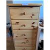 Image 2 : 5-Drawer Narrow Wooden Chest (36"H x 15.75"W x 13.5"D)