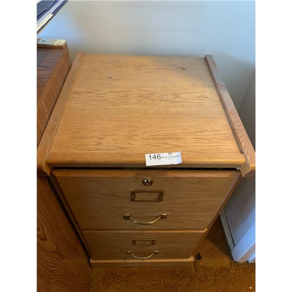Wooden Filing Cabinet (27.5"H x 16"W x 17"D)