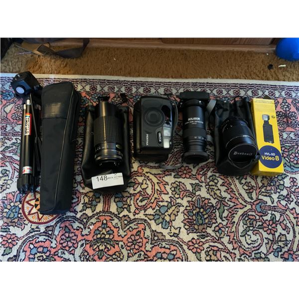 Vintage Photography Equipment - Includes Soligor, Bushnell, Pentax, and More!