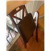Image 4 : Vintage Upholstered Chair and Folding Wooden Chair