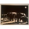 Image 1 : Canvas Print of Elephant Silhouettes (30" x 42.5")