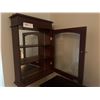 Image 2 : Beautiful Wooden Mirrored Display Case (17.5"H x 12.5"W x 4"D)