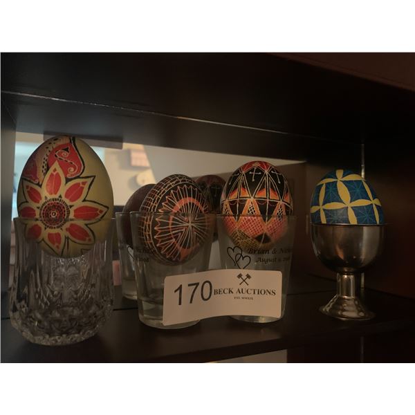 4 x Ukrainian Pysanka Easter Eggs
