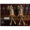 Image 1 : Pair of Solid Brass Frog Bookshelf Decorations