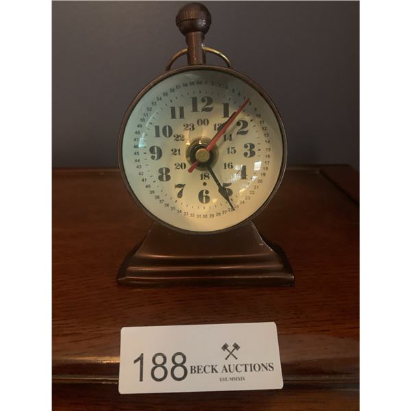 Vintage Clock/Compass w/ Convex Lens