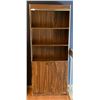 Image 1 : Wooden Bookshelf w/ Metal Trim