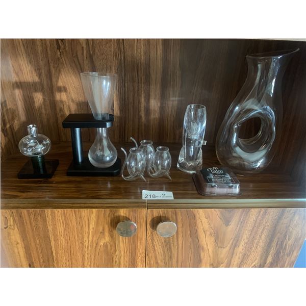 Assortment of Glassware - Wine Decanters, Vinturi Tube, Wine Stoppers, and More!