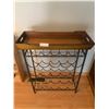 Image 1 : Metal Wine Rack w/ Removable Wooden Tray
