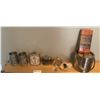Image 1 : Assortment of Barware - Pewter Tumblers, Flasks, Whiskey Rocks, and More!