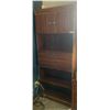 Image 2 : Wooden Bookshelf w/ Metal Trim