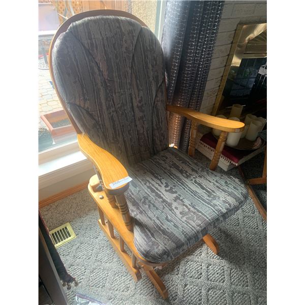 Wooden Rocking Chair w/ Cushions - See Description