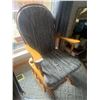 Image 1 : Wooden Rocking Chair w/ Cushions - See Description