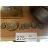 Image 3 : Raipura Central Cooperative Bank LTD Coin Bank, Metal Bowl, and Collectible Metal Rounds